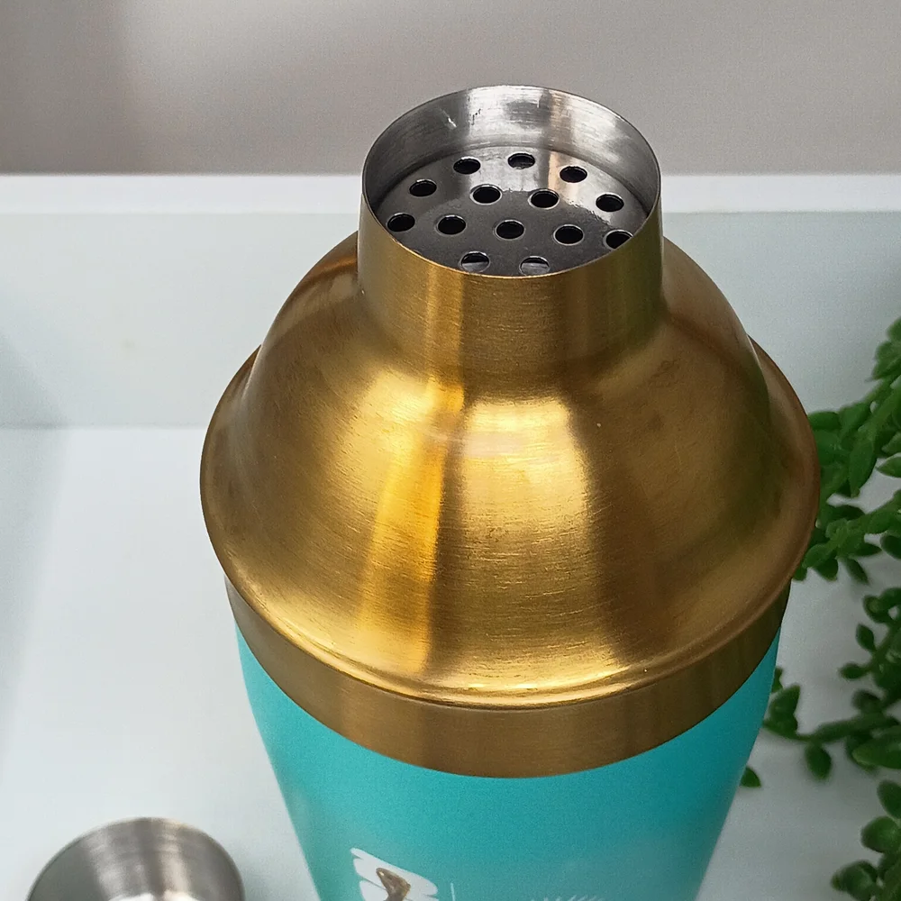 Casamigo's Tequila Turquoise & Gold Cocktail Shaker
